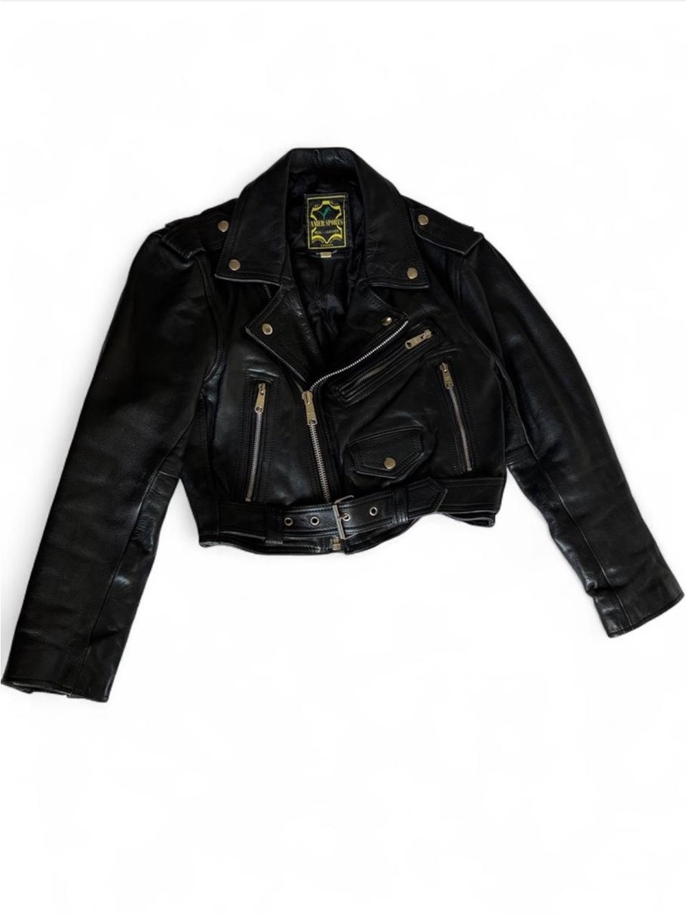 Vintage Black Leather Motorcycle Biker Jacket Made in Canada
Gorgeous, vintage